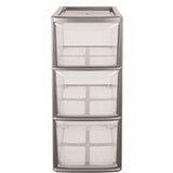 Premier Storage 3 Drawer Storage Tower In Silver | Medium - Choice Stores