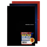 Premier Universal A4 Hardcover Notebook with Ruled Margins | 160 Page | Pack of 5 | Assorted Bold Colours - Choice Stores