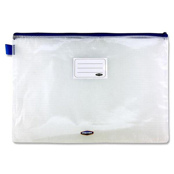 Premier Universal B4 Durable Clear Mesh Storage Wallets with Zip Closure | Pack of 3 - Choice Stores