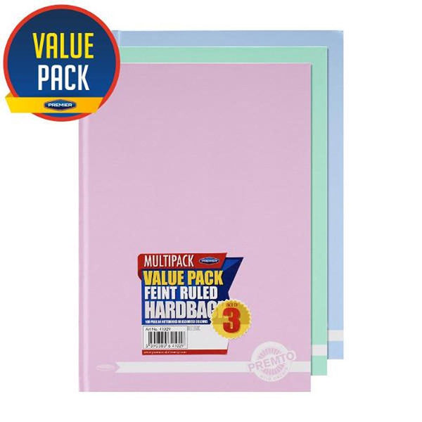 Premto A4 Hardcover Pastel Notebooks | 160 Page | Pack of 3 - Choice Stores