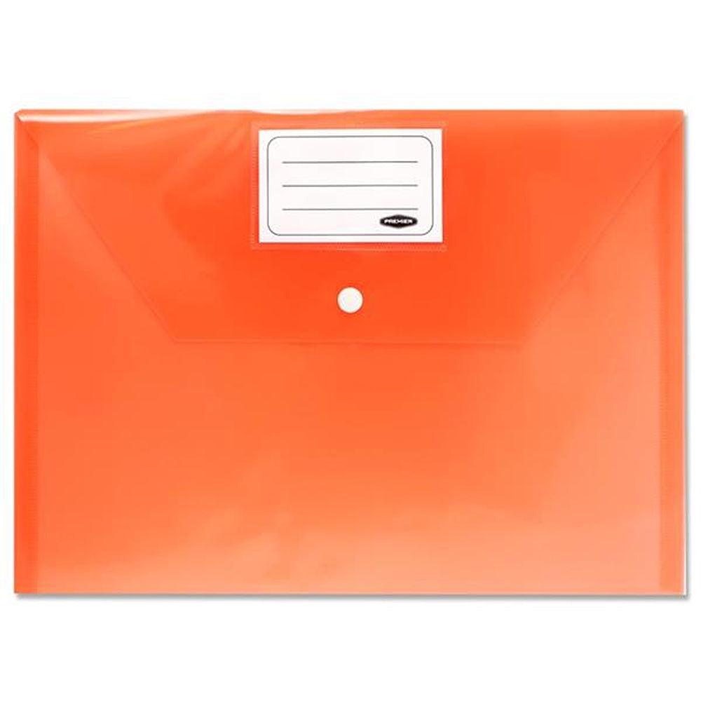 Premto A4 Multipack Storage Wallets with Button Closure | Pack of 3 | Neon Colours - Choice Stores
