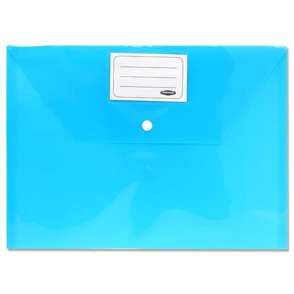 Premto A4 Multipack Storage Wallets with Button Closure | Pack of 3 | Neon Colours - Choice Stores