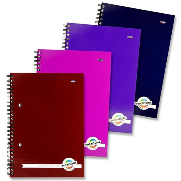 Premtone A5 Wiro Notebook | Assorted Colours | 160 Page - Choice Stores