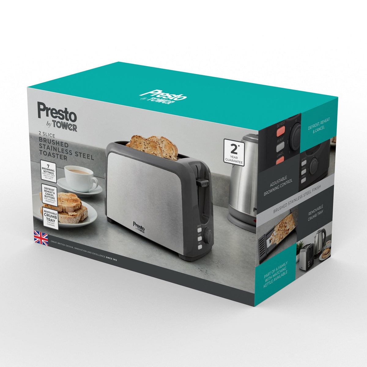 Presto 2 Slice Brushed S/S Toaster - Choice Stores
