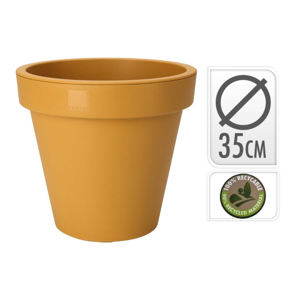 Pro Garden Flower Pot Ek Round | 35cm Ocher - Choice Stores
