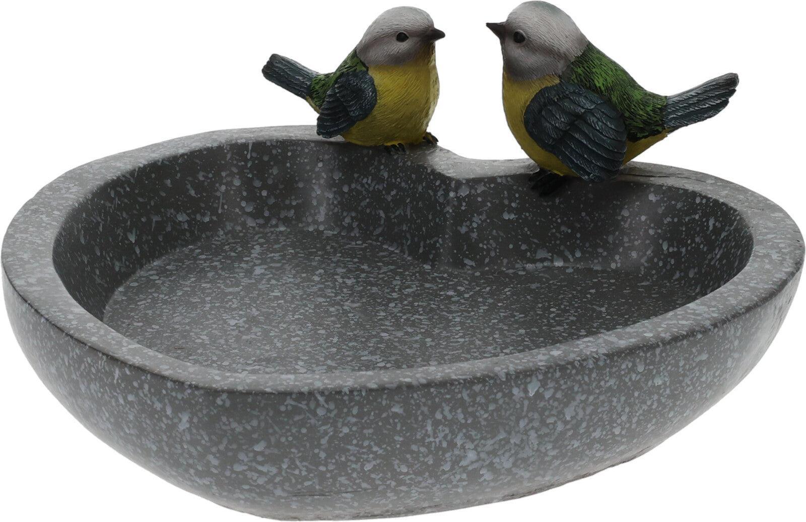 Pro Garden Heart-Shaped Polystone Bird Bath | 25cm - Choice Stores
