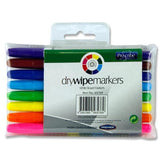 Pro Scribe Dry Wipe Whiteboard Markers | Assorted Colours | Pack of 8 - Choice Stores