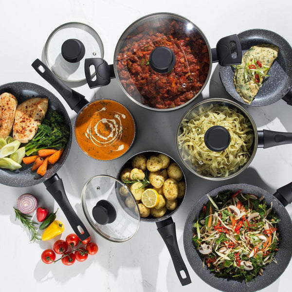 Progress Marble Ceramic Non Stick Stir Fry Pan | 28cm - Choice Stores