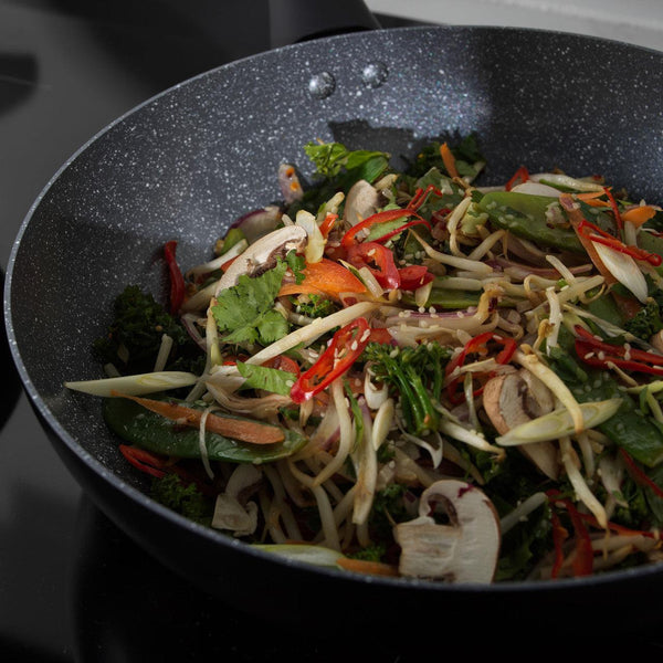 Progress Marble Ceramic Non Stick Stir Fry Pan | 28cm - Choice Stores