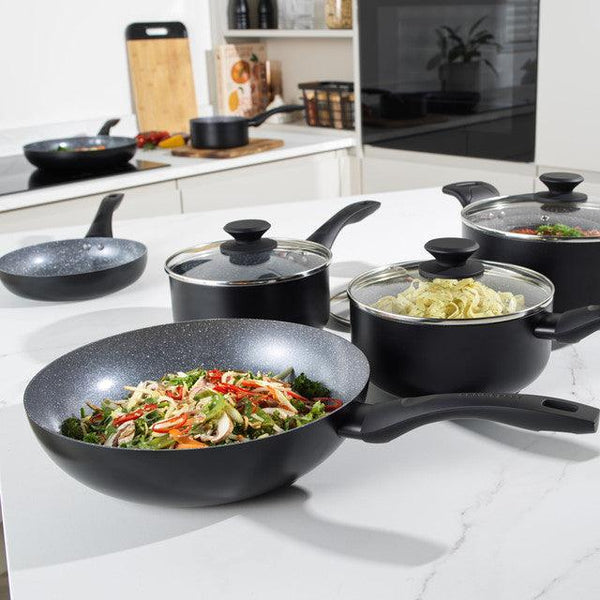 Progress Marble Ceramic Non Stick Stir Fry Pan | 28cm - Choice Stores