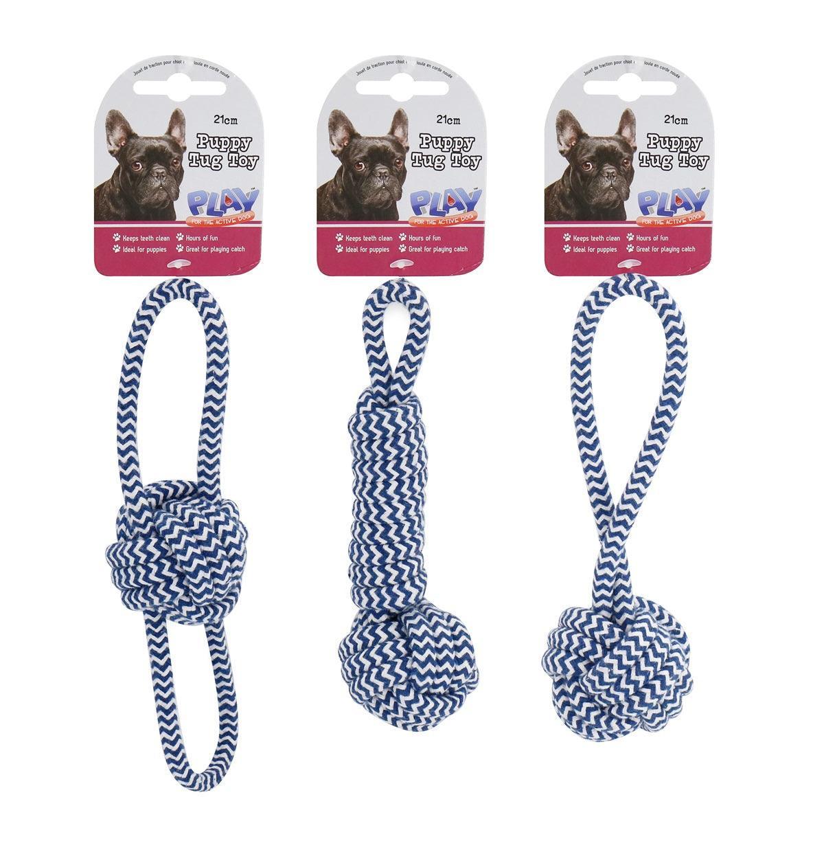 Puppy Tug Toy With Ball | 3 Assorted | Instore Only - Choice Stores
