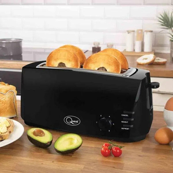 Quest Black 4 Slice Toaster | 14000W - Choice Stores