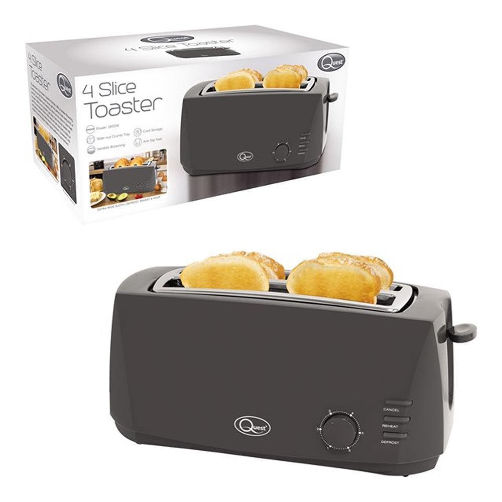 Quest Grey 4 Slice Toaster | 1400W - Choice Stores