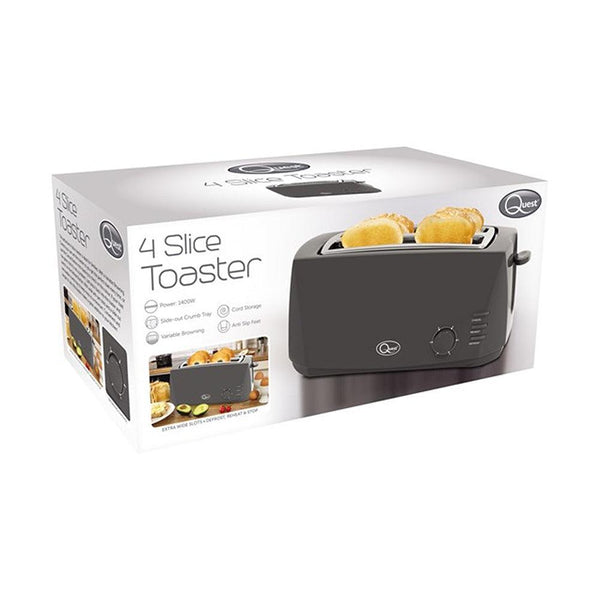Quest Grey 4 Slice Toaster | 1400W - Choice Stores