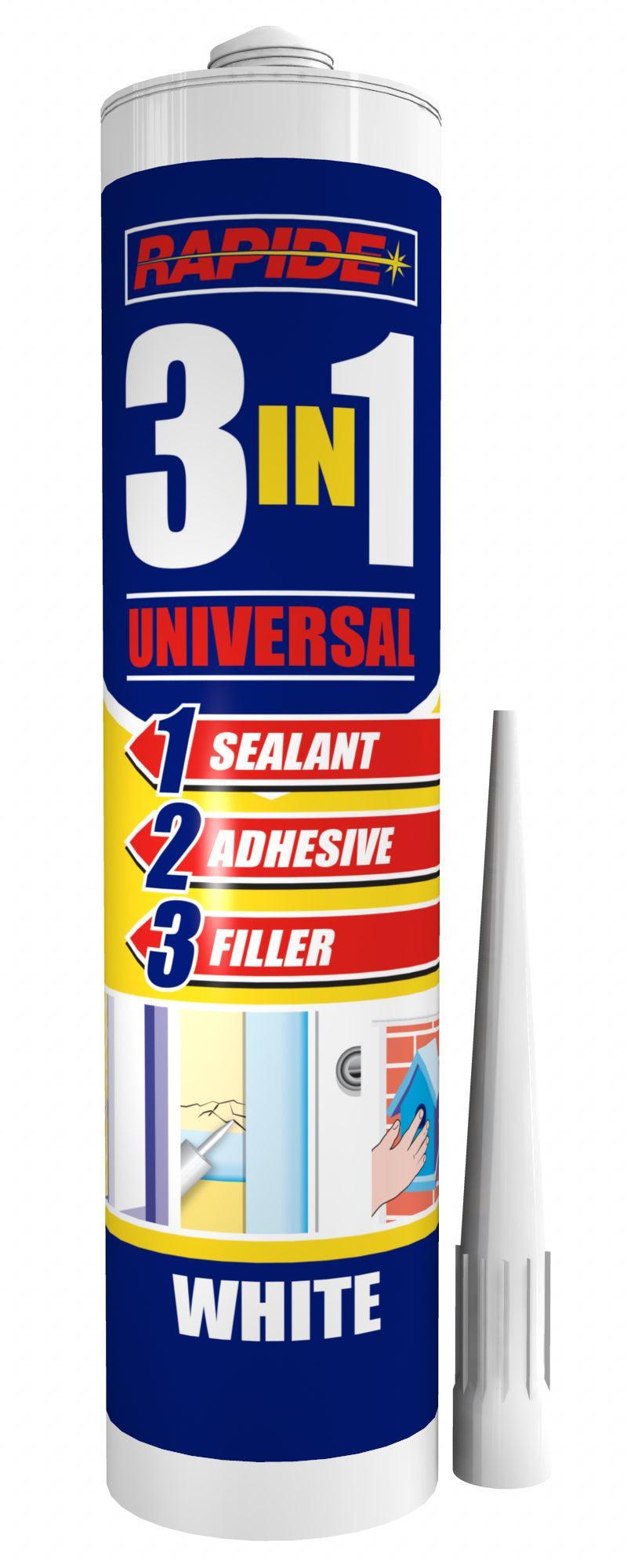 Rapide 3-in-1 Sealant Adhesive And Filler | White | 280ml - Choice Stores
