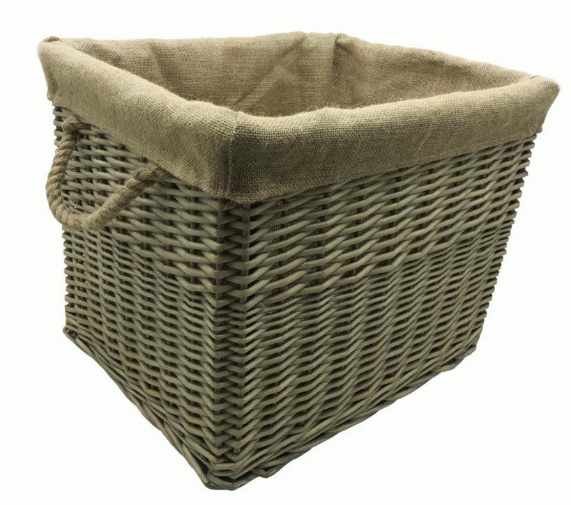 Rectangular Wicker Lined log Basket - Choice Stores