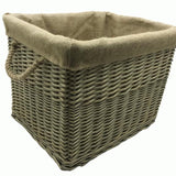 Rectangular Wicker Lined log Basket - Choice Stores