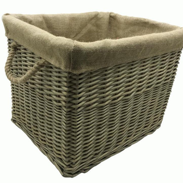 Rectangular Wicker Lined log Basket - Choice Stores