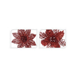 Red Glittered Flower Decoration on Pick | Assorted - Choice Stores