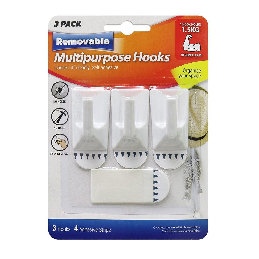 Removable Multipurpose Hooks | Pack of 3 - Choice Stores