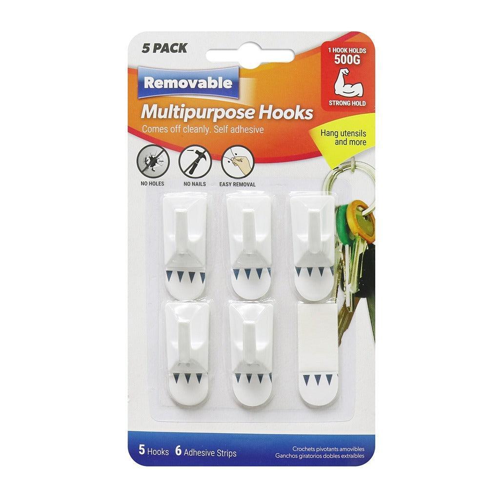 Removable Multipurpose Hooks | Pack of 5 - Choice Stores
