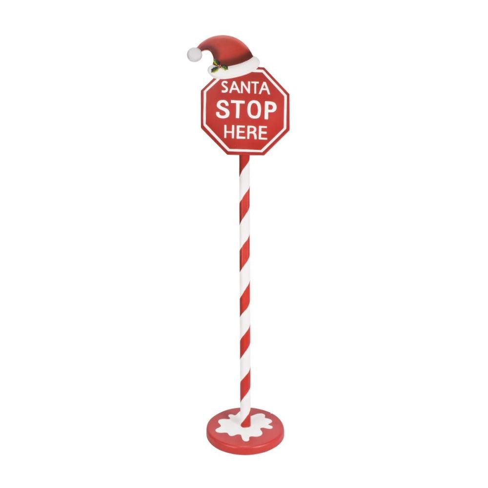 Retro Santa Stop Here Sign | 125 cm - Choice Stores