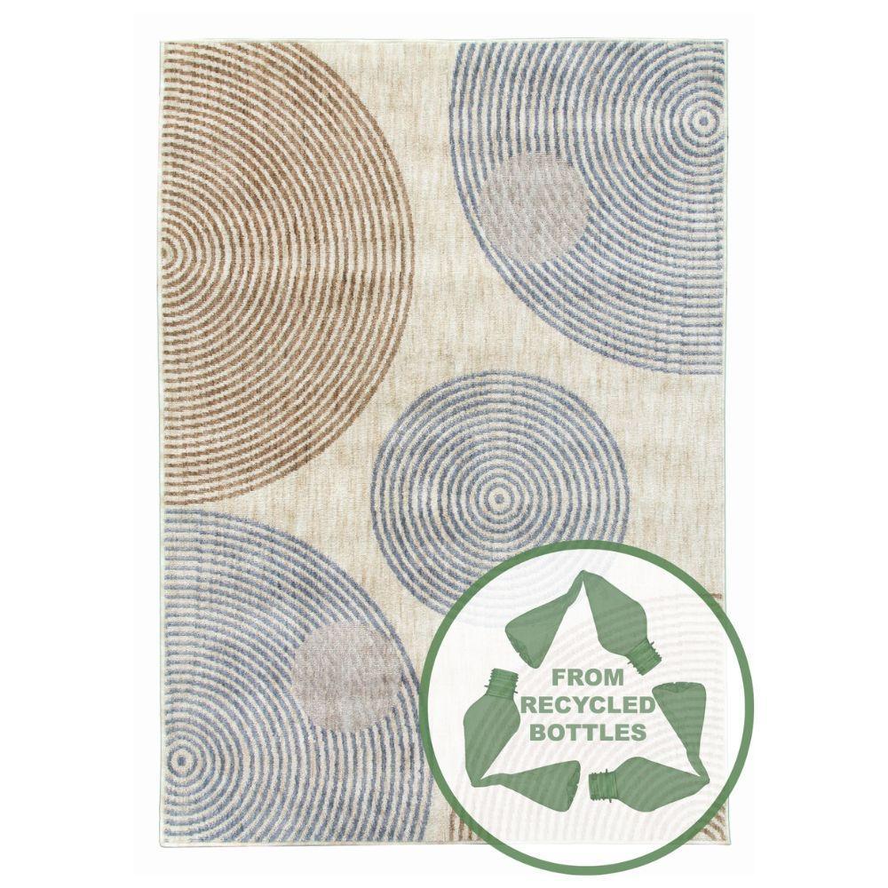 Revive Arco Cream Modern Rug | Made From Recycled Plastic Bottles - Choice Stores