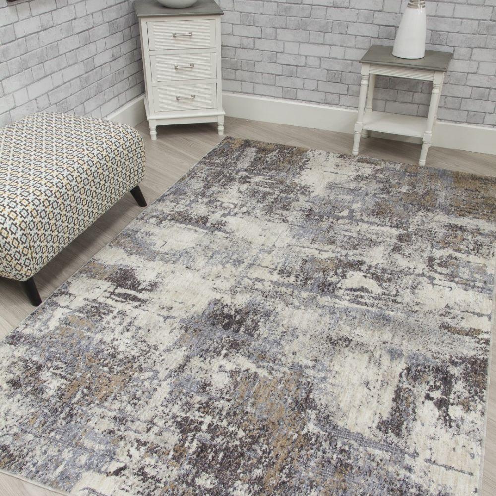 Revive Nova Cream Beige Modern Rug | Made From Recycled Plastic Bottles - Choice Stores