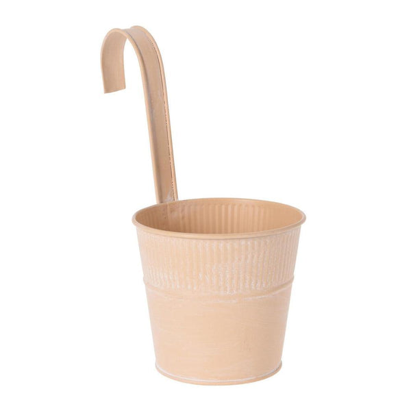 Ribbed Top Hanging Metal Planter | Assorted Colour | 11.5cm - Choice Stores