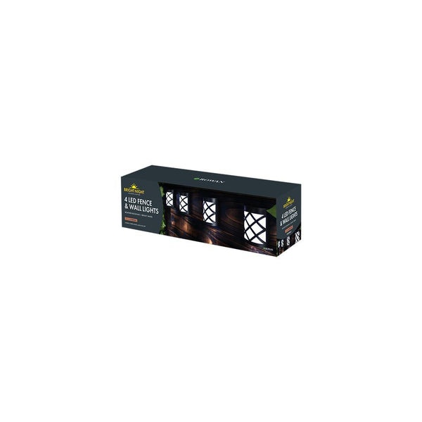 Rowan Bright Night Solar LED Fence & Wall Lights | Pack of 4 - Choice Stores