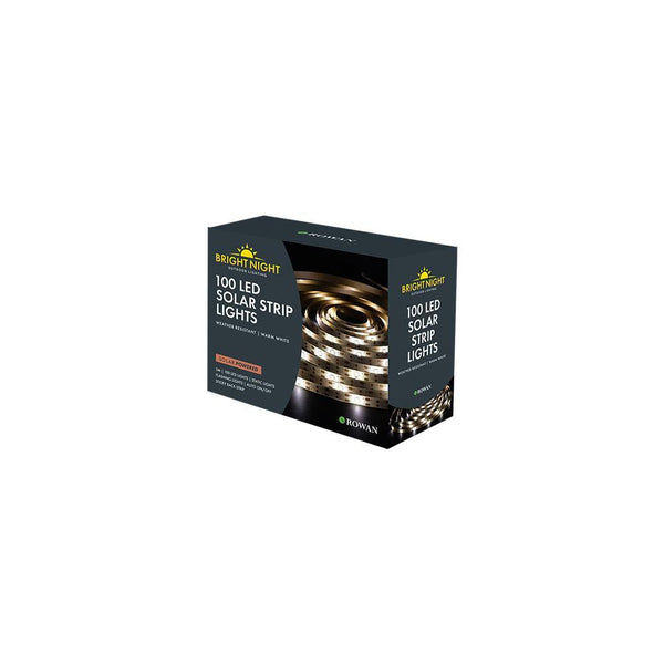 Rowan Bright Night Warm White 100 LED Solar Strip Lights | 5m - Choice Stores