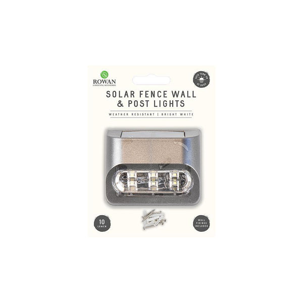 Rowan Bright White LED Solar Powered Fence Wall & Post Light - Choice Stores