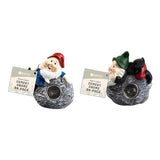 Rowan Cement Gnome on Rock Solar Light | Assorted Design | 12cm - Choice Stores
