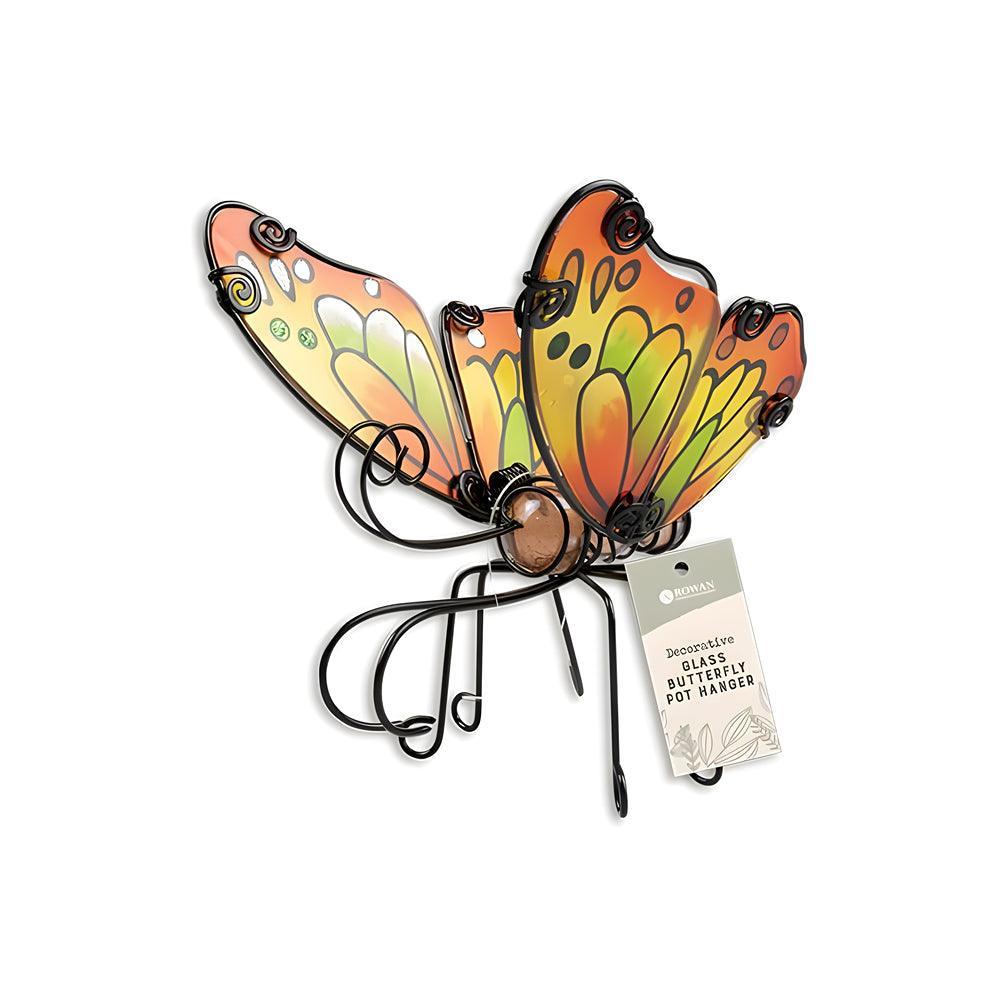 Rowan Decorative Glass Butterfly Pot Hanger | Assorted Colour | 17cm - Choice Stores