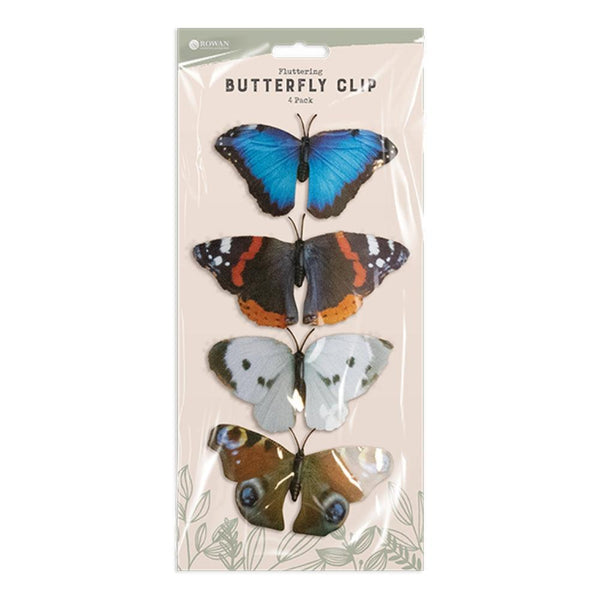 Rowan Fluttering Butterfly Decorations on Clip | Pack of 4 - Choice Stores