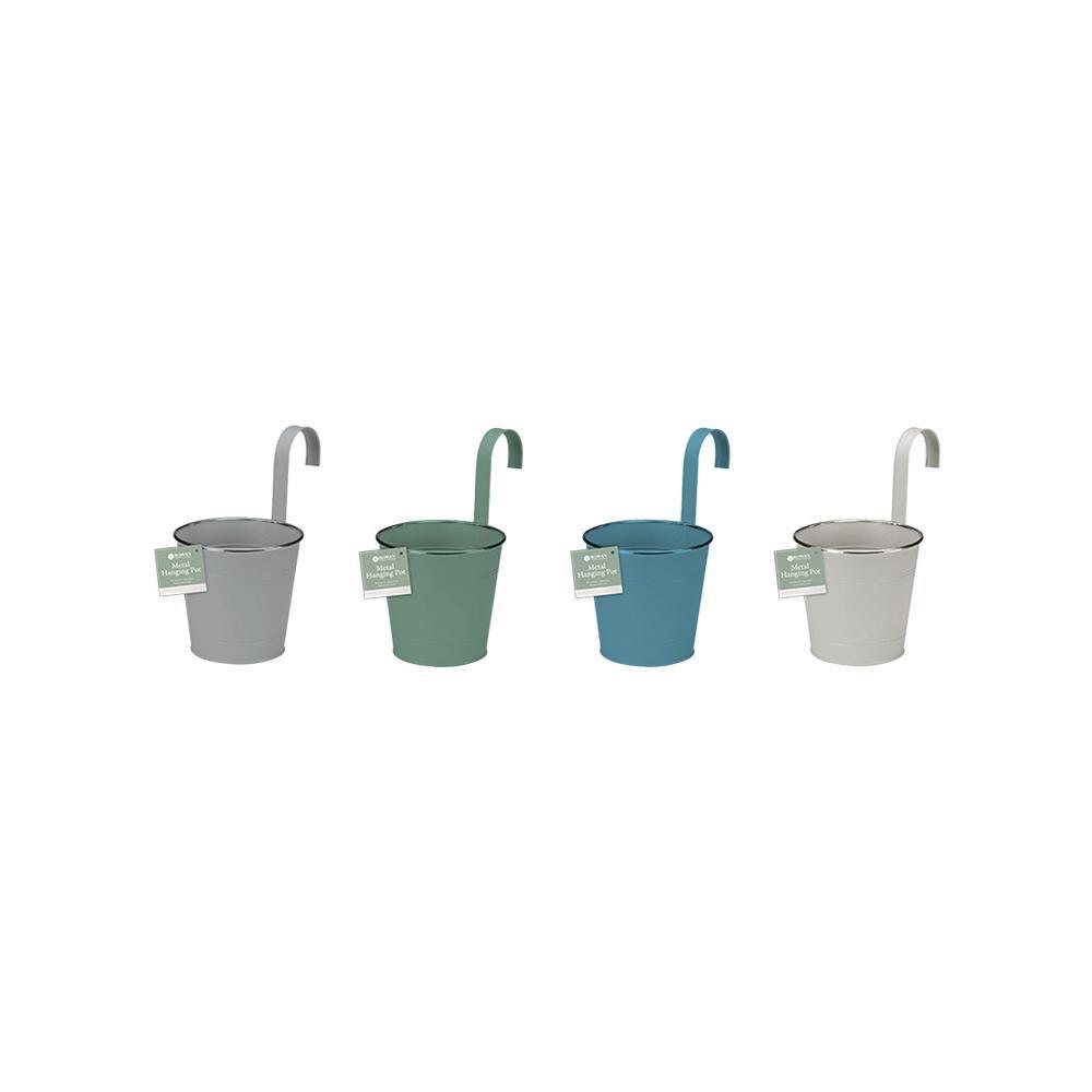 Rowan Metal Fence & Balcony Hanging Pot | Assorted Colour | 15cm - Choice Stores