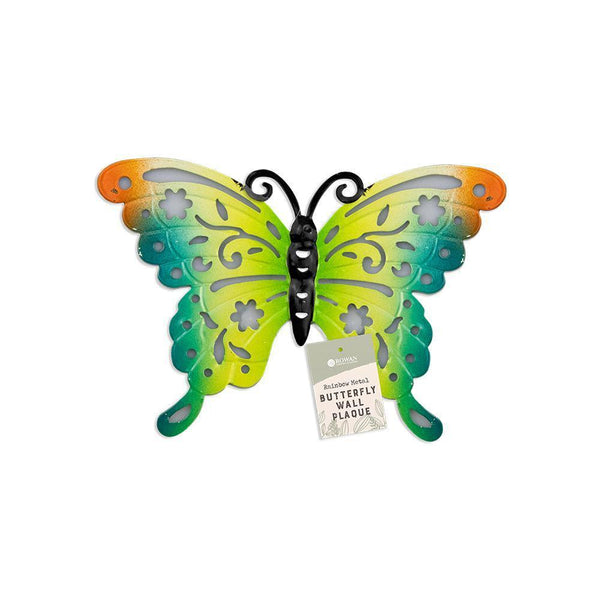 Rowan Rainbow Butterfly Metal Wall Plaque | Assorted Colour | 22cm - Choice Stores
