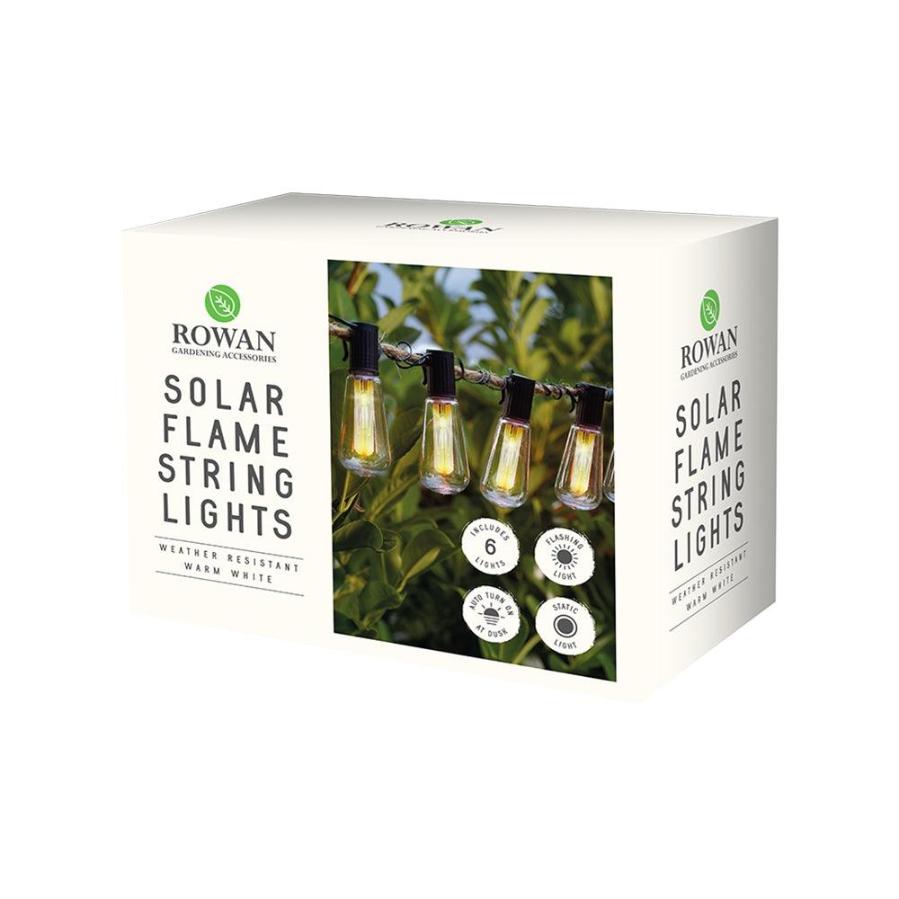 Rowan Solar Flame String Garden Lights | 6 Lights - Choice Stores
