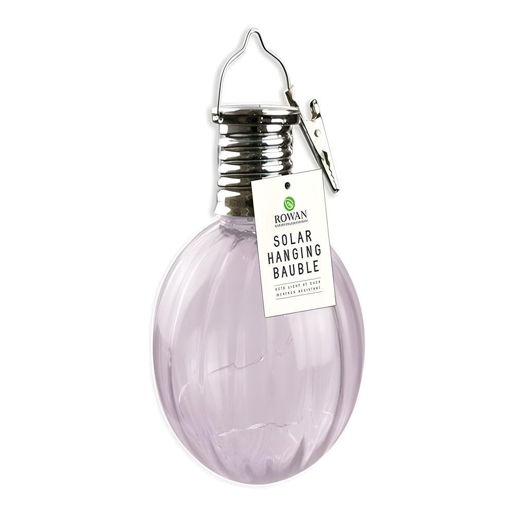 Rowan Solar Powered Hanging Bauble Light | Assorted Colour | 15cm - Choice Stores