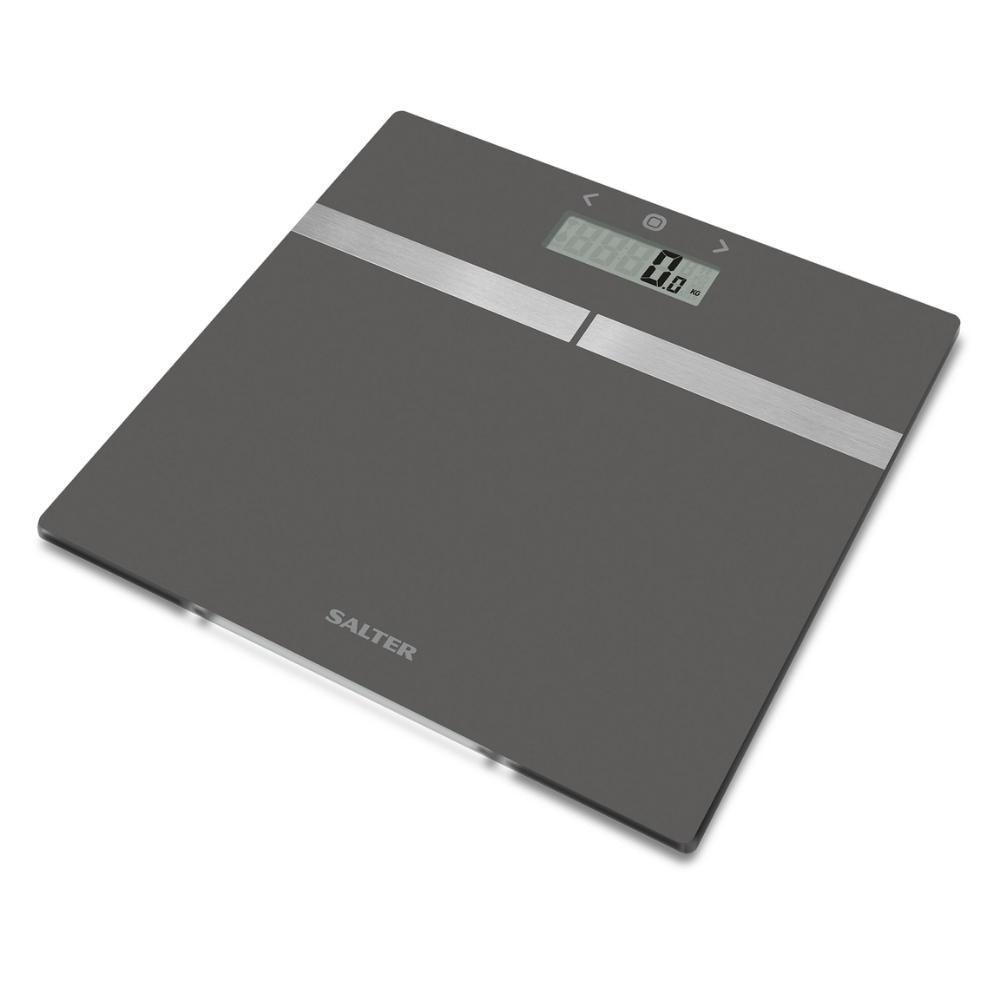 Salter Glass Analyser Bathroom Scales | Silver - Choice Stores