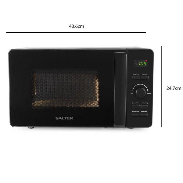 Salter Kuro Black Digital Microwave | 800W - Choice Stores
