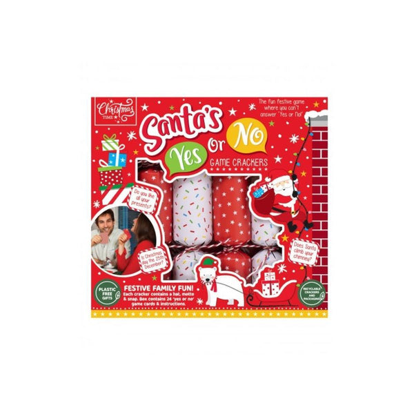 Santa's Yes or No Christmas Game Crackers | Pack of 6 - Choice Stores
