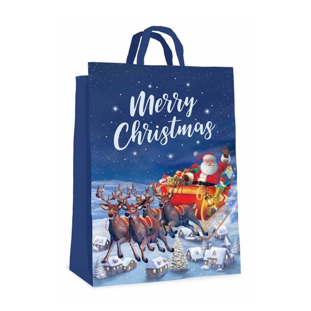 Santa Sleigh & Reindeer Jumbo Gift Bag - Choice Stores