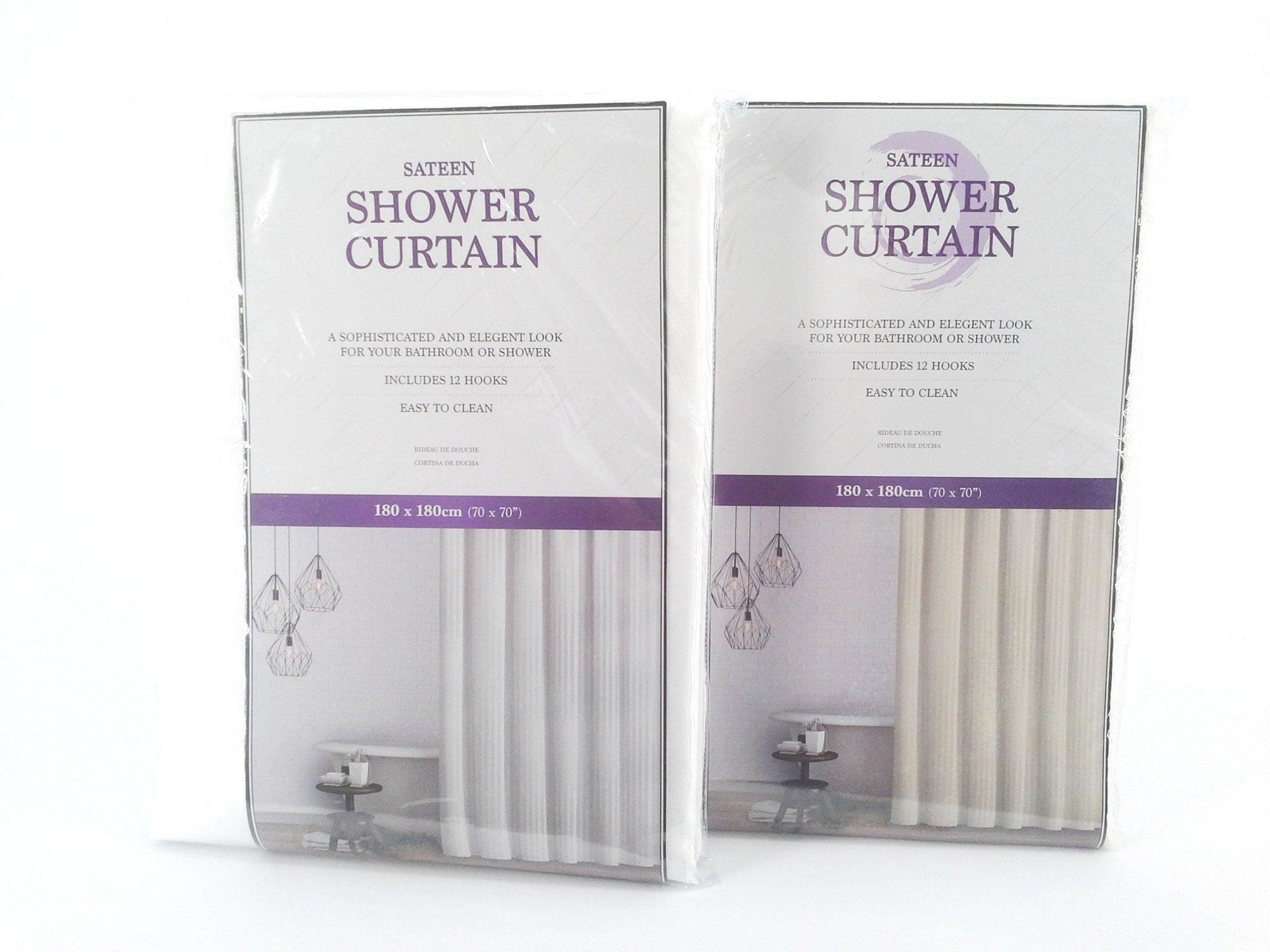 Sateen Shower Curtains | 180cm x 180cm - Choice Stores