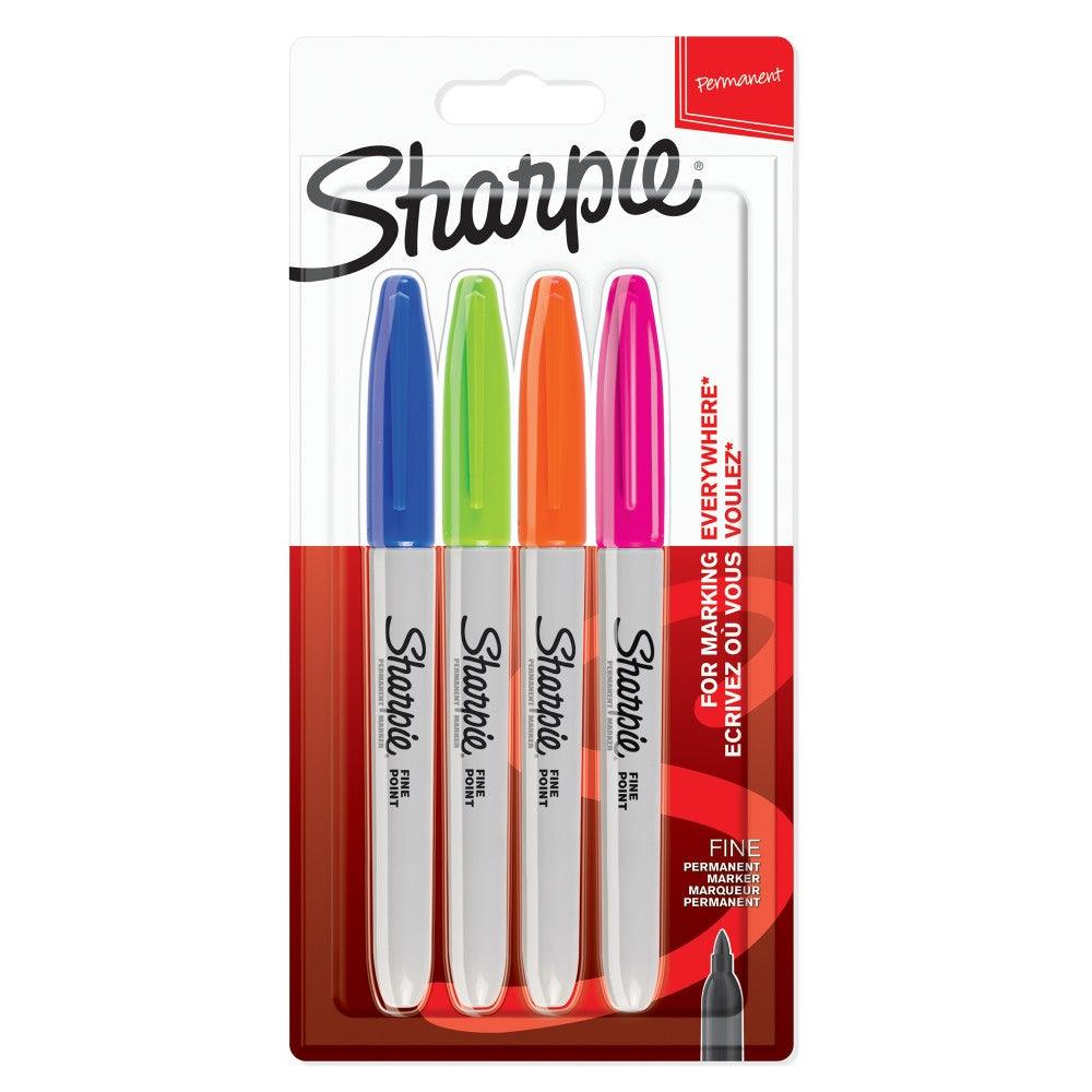 Sharpie Permanent Markers Fine Point Assorted Fun Colours 4pk - Choice Stores