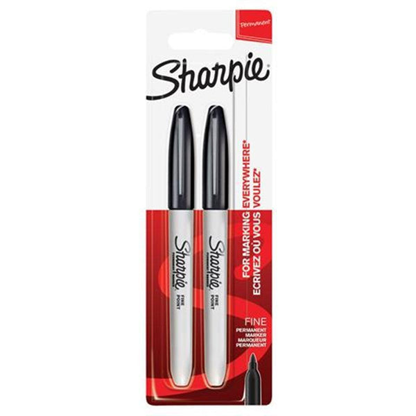 Sharpie Permanent Markers Fine Point Black 2pk - Choice Stores