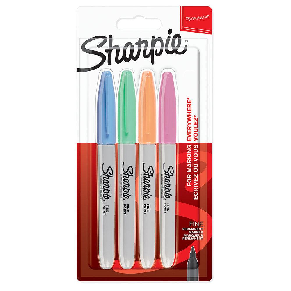 Sharpie Permanent Markers Fine Point Pastel Colours 4pk - Choice Stores