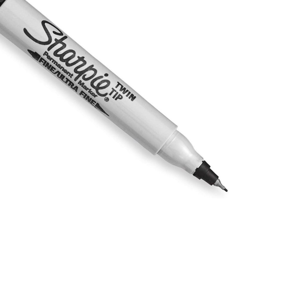 Sharpie Twin Tip Permanent Marker Fine &amp; Ultra Fine Points Black - Choice Stores