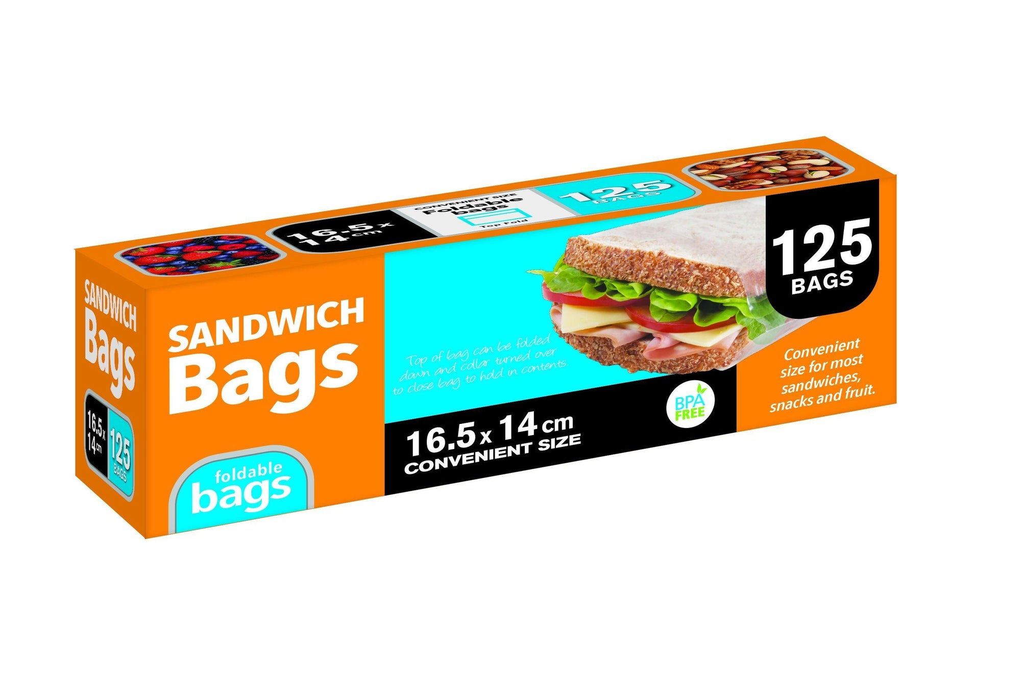 Snack Bags | Sandwich Bags | 125 Pack | Convnient Size - Choice Stores