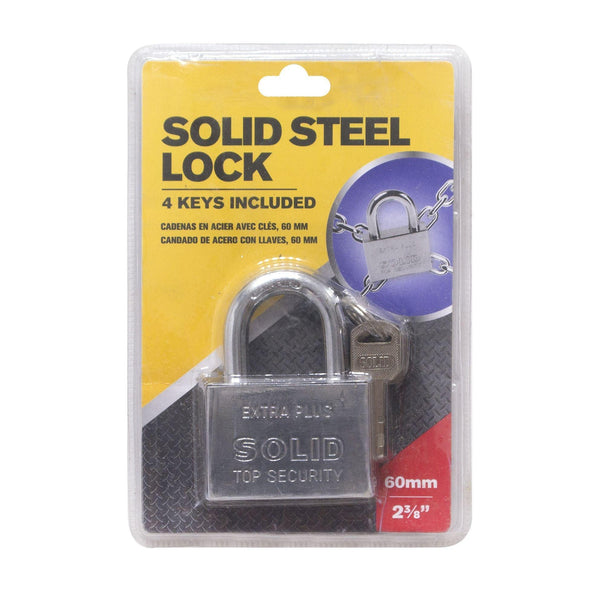 Solid Steel Padlock | 60 mm | Strong & Durable - Choice Stores